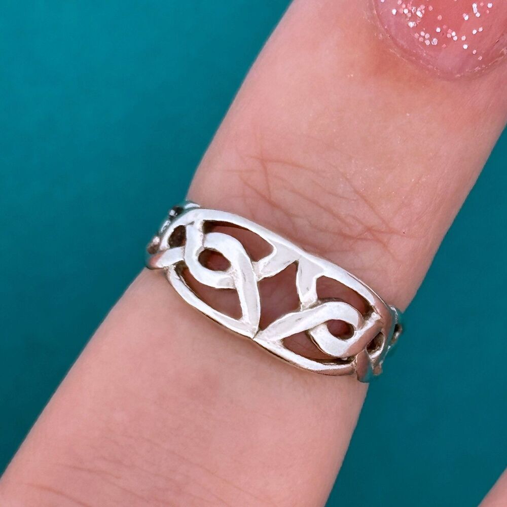 Celtic Shield Sterling Silver Toe Ring Adjustable